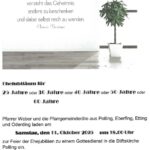 11.10. Ehejubiläen Gottesdienst