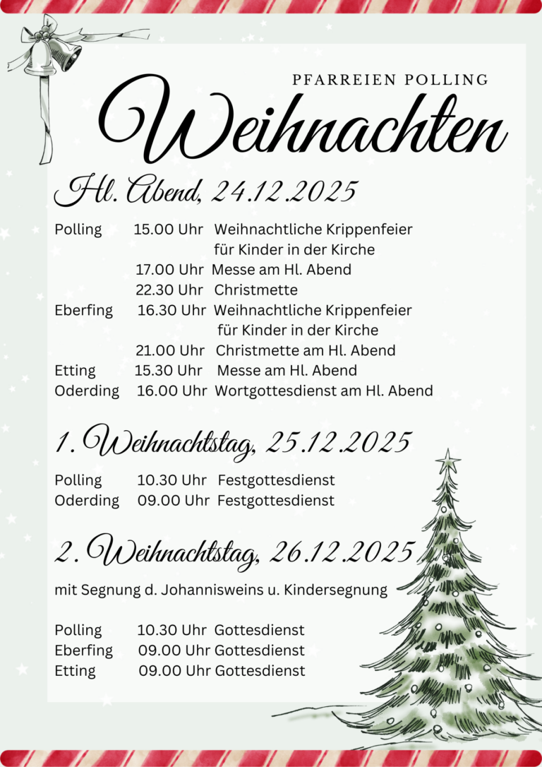 Read more about the article Weihnachten in den Pfarreien Polling