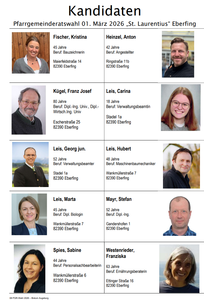 Read more about the article Pfarrgemeinderatswahl – Eberfing